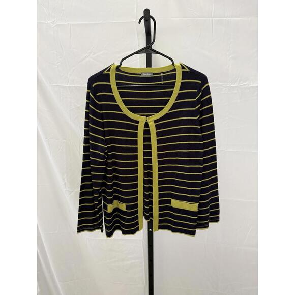 Neiman Marcus Women's Striped Cardigan Sweater XL - Picture 2 of 5